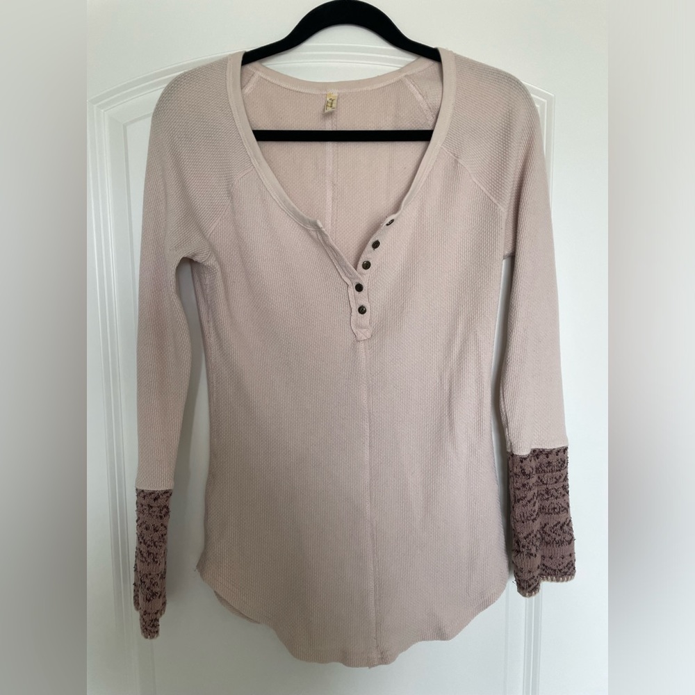 FREE PEOPLE Alpine Cuff Newbie Thermal Henley
